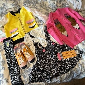 NWOT Sparkle in pink jacket/sweater 6-7